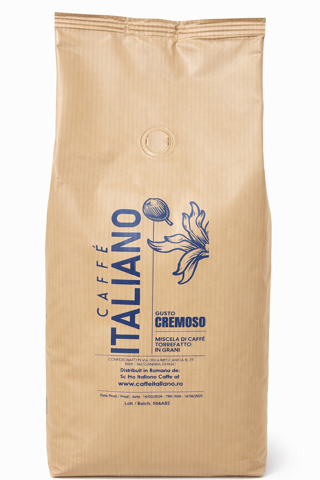 Cafea boabe Italia, Gusto Cremoso - Italiano Caffe, 1kg